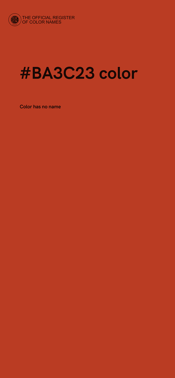 #BA3C23 color image