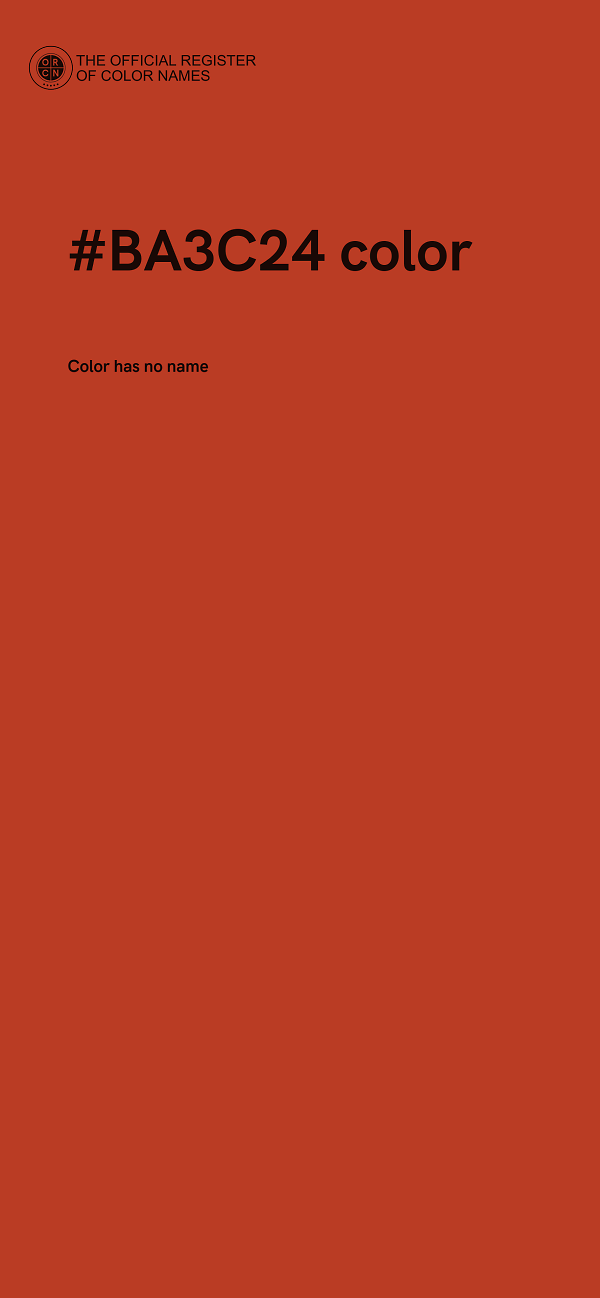 #BA3C24 color image