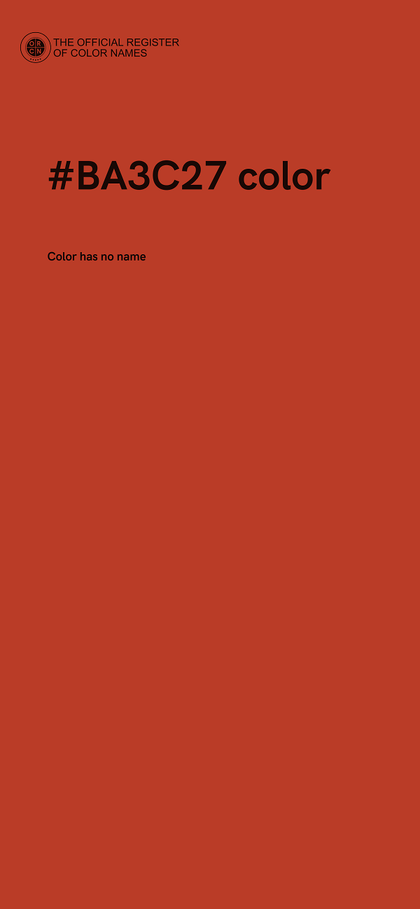 #BA3C27 color image