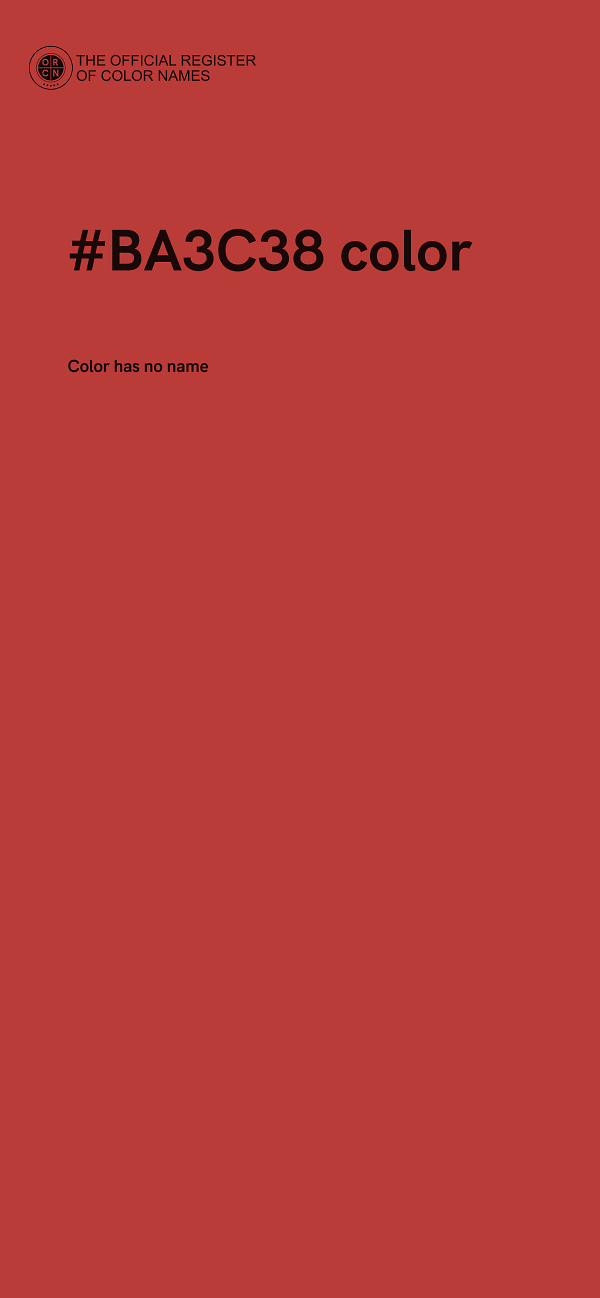 #BA3C38 color image