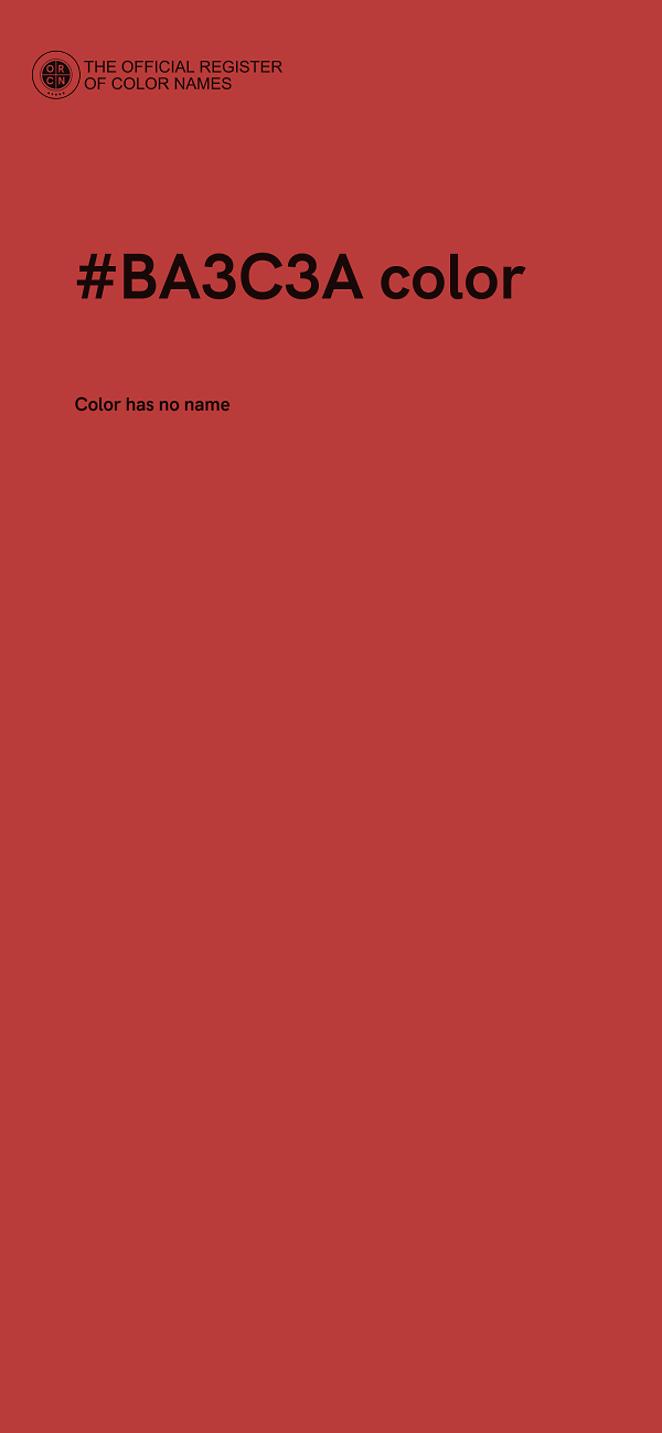 #BA3C3A color image