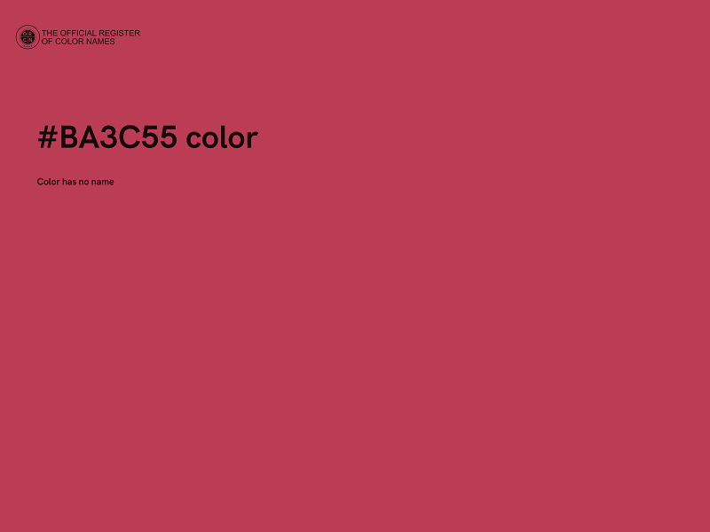 #BA3C55 color image