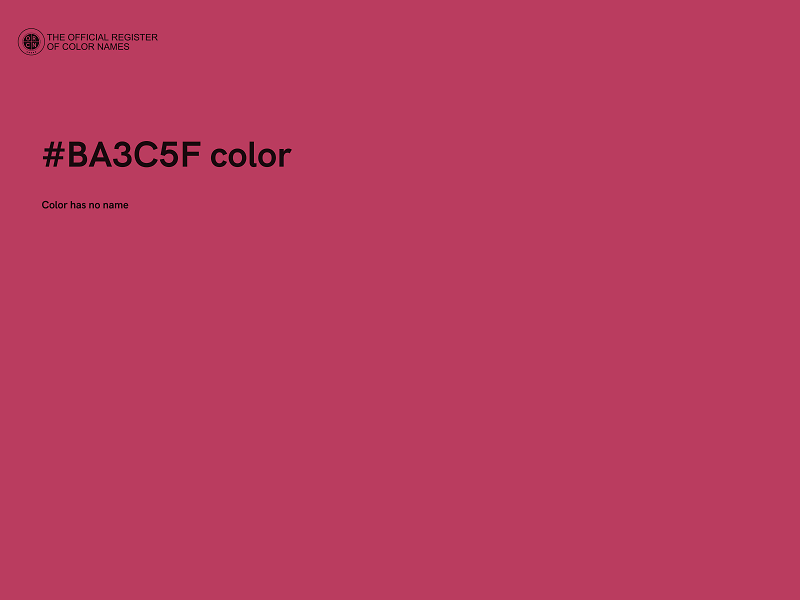 #BA3C5F color image
