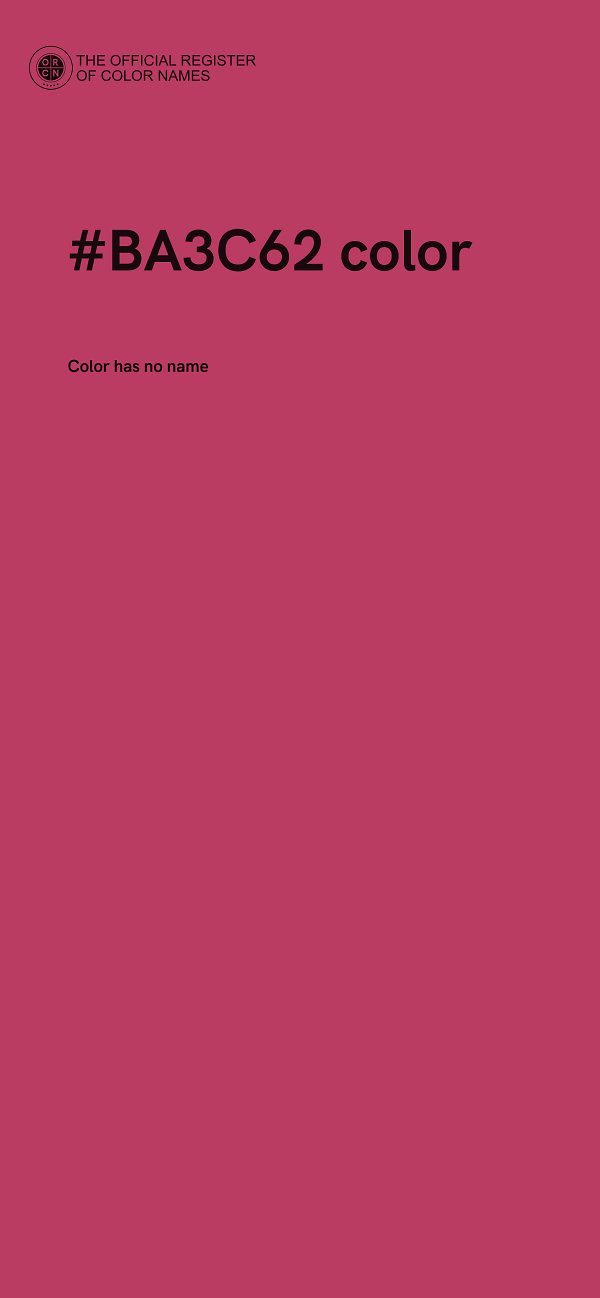 #BA3C62 color image
