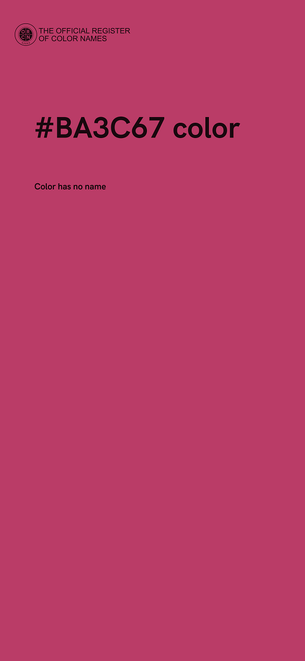 #BA3C67 color image