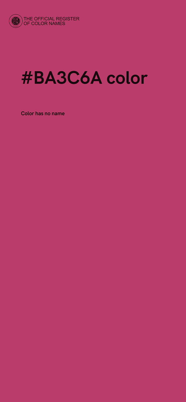 #BA3C6A color image