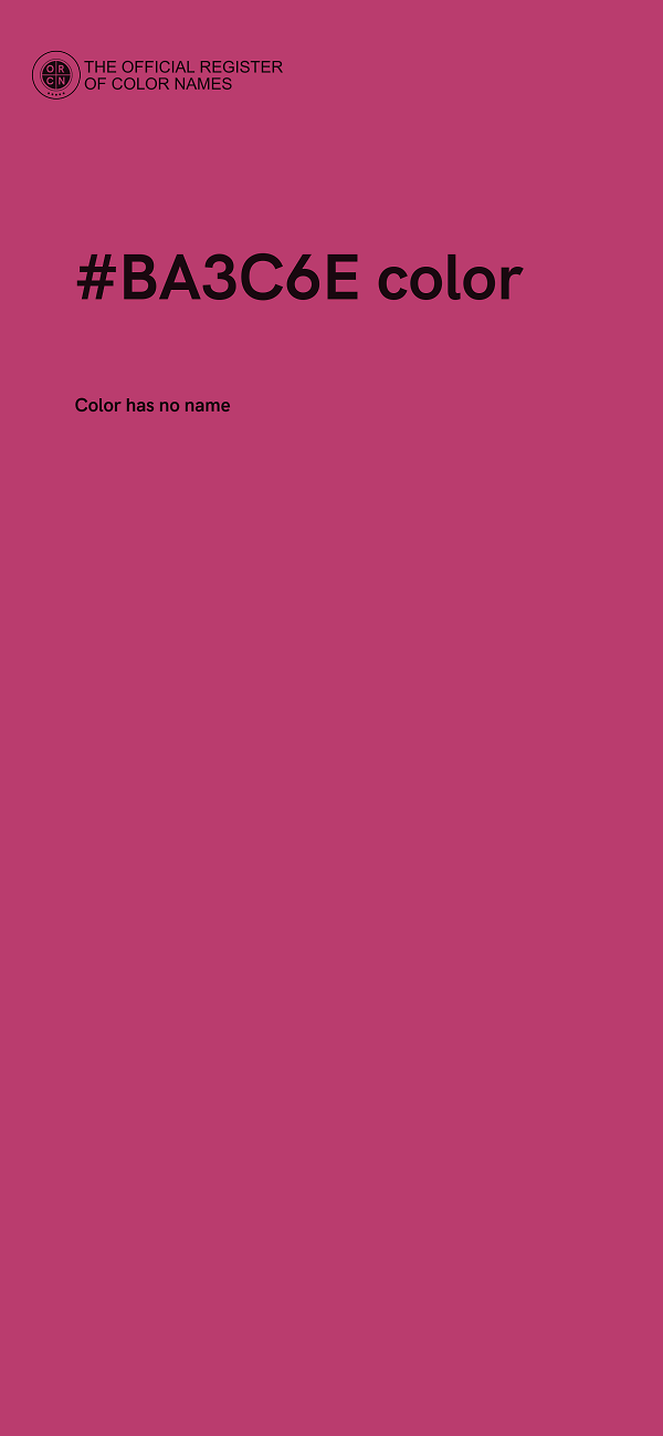 #BA3C6E color image