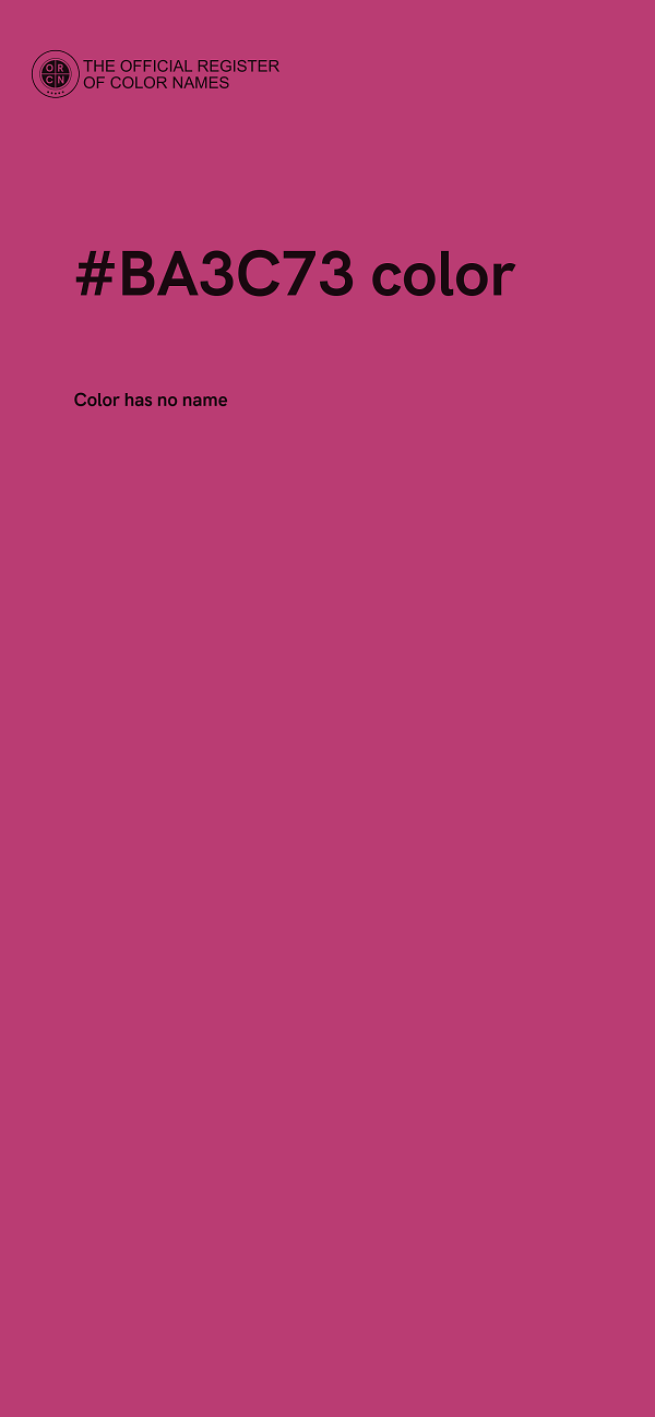 #BA3C73 color image