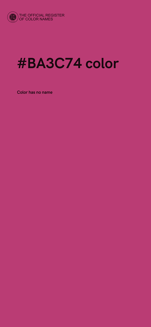 #BA3C74 color image