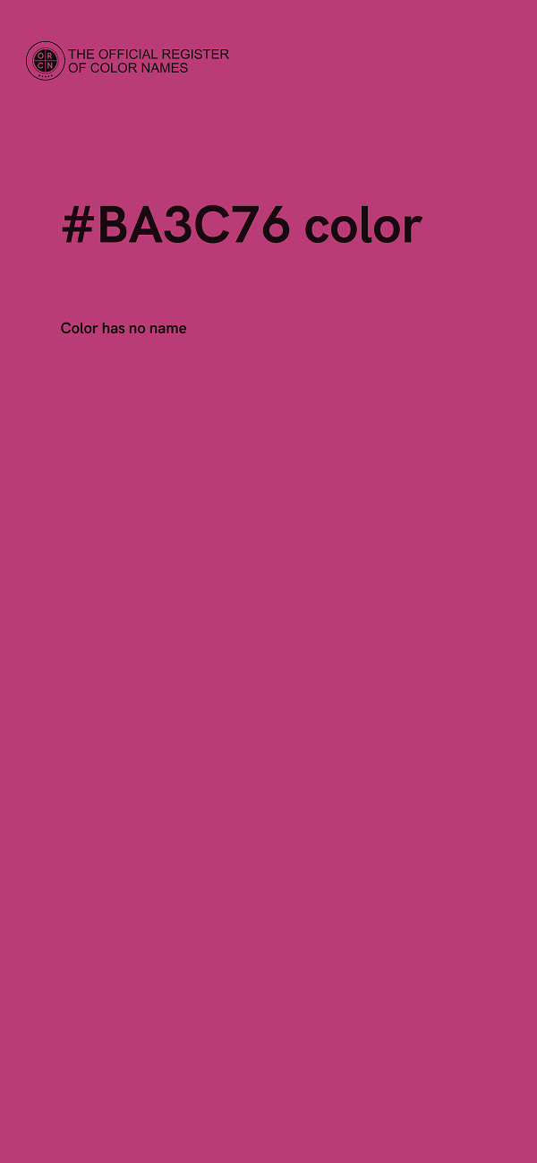 #BA3C76 color image