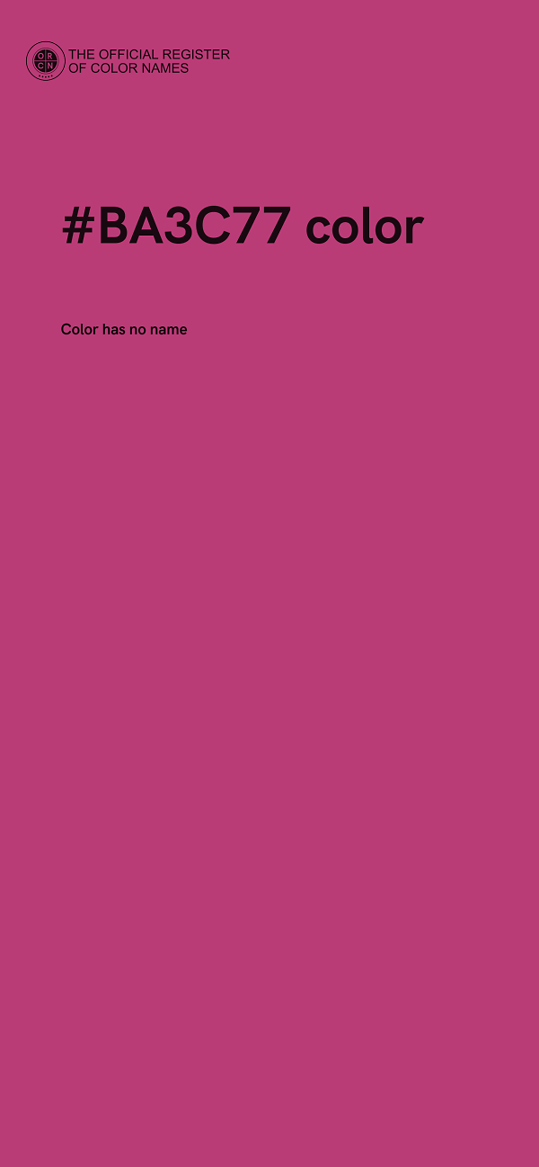 #BA3C77 color image
