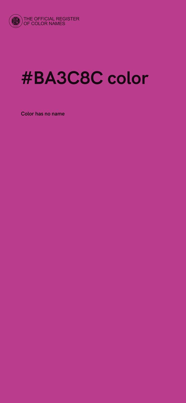#BA3C8C color image
