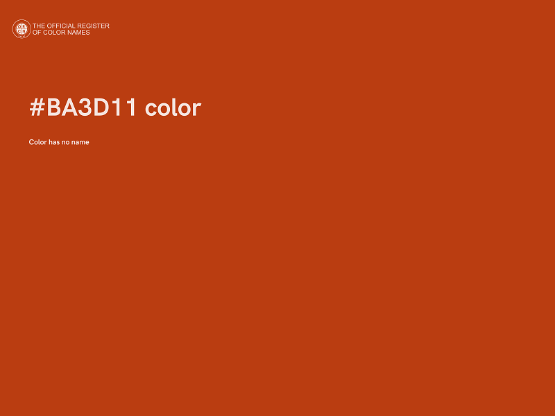 #BA3D11 color image