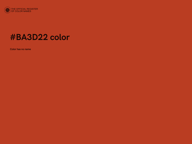 #BA3D22 color image