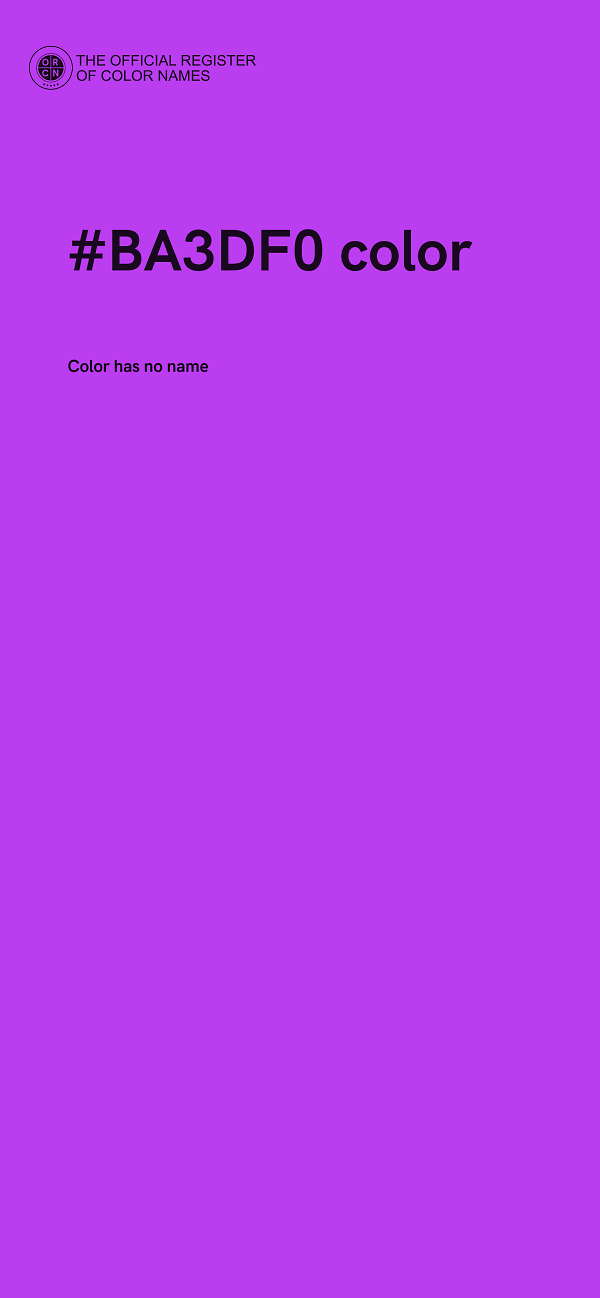 #BA3DF0 color image