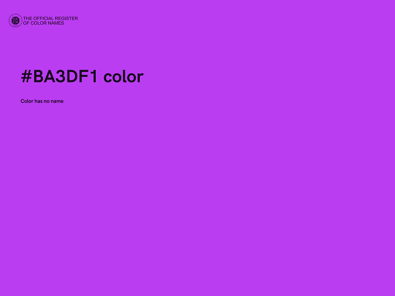 #BA3DF1 color image