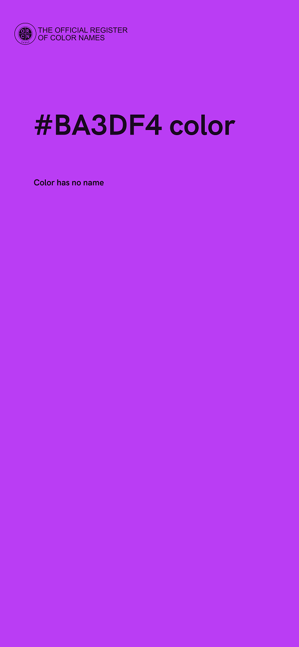 #BA3DF4 color image