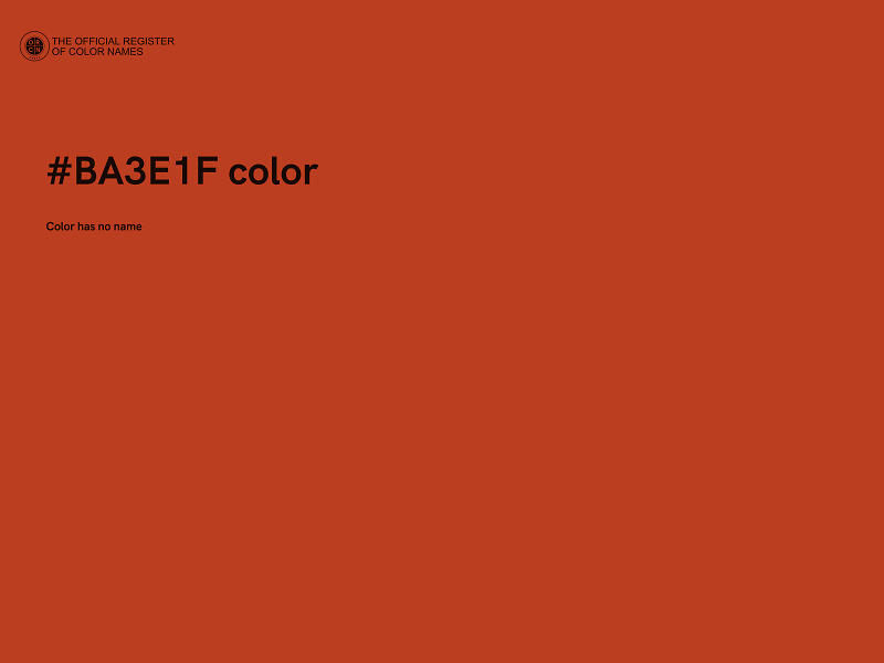 #BA3E1F color image