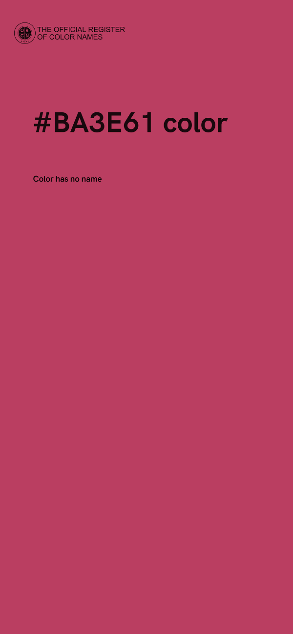 #BA3E61 color image