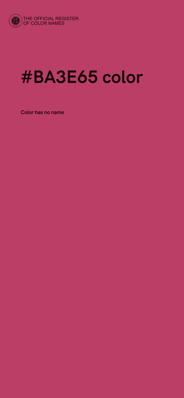 #BA3E65 color image