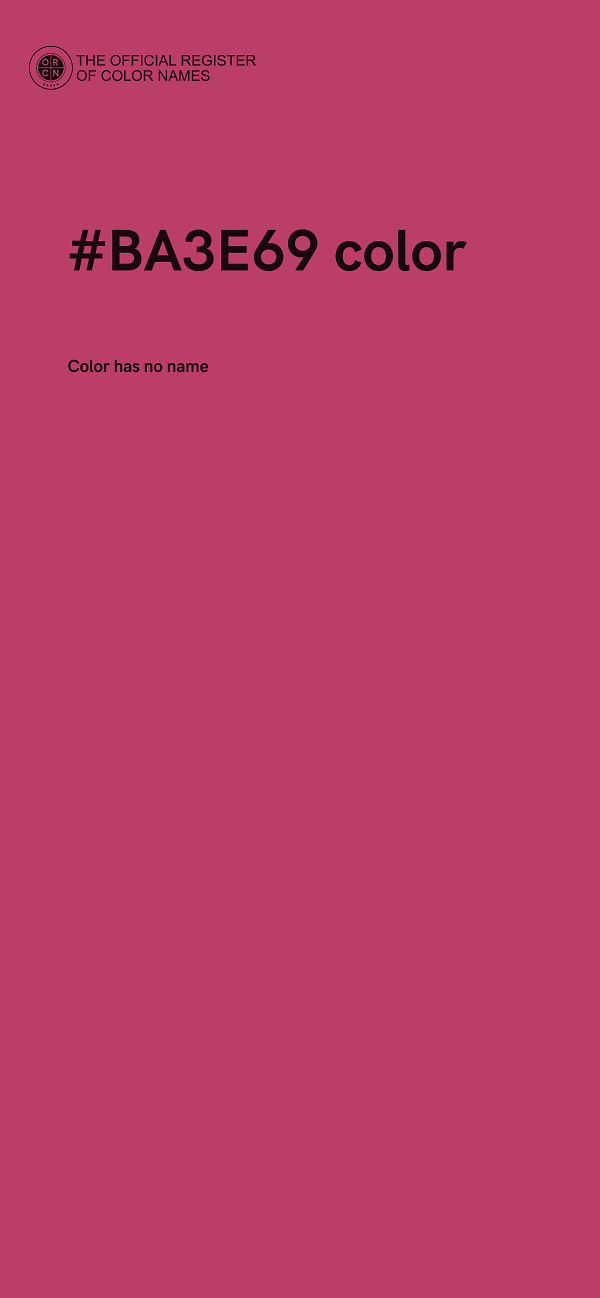#BA3E69 color image