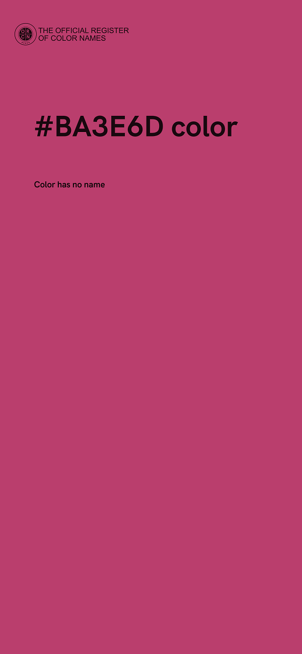#BA3E6D color image