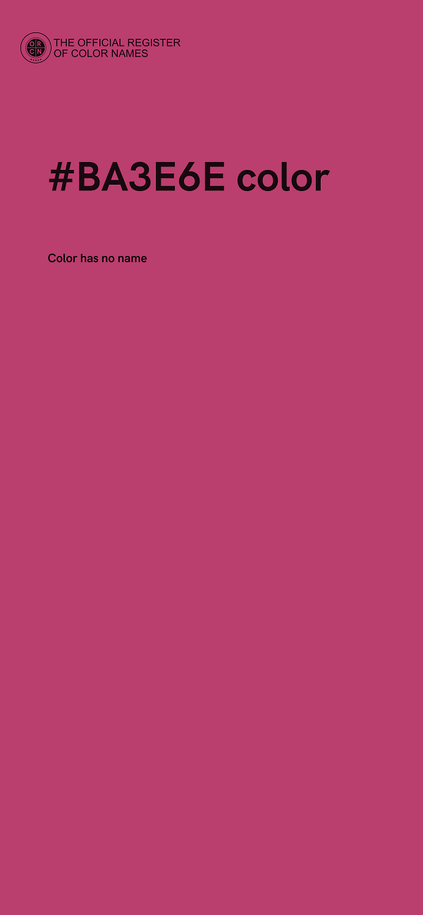 #BA3E6E color image