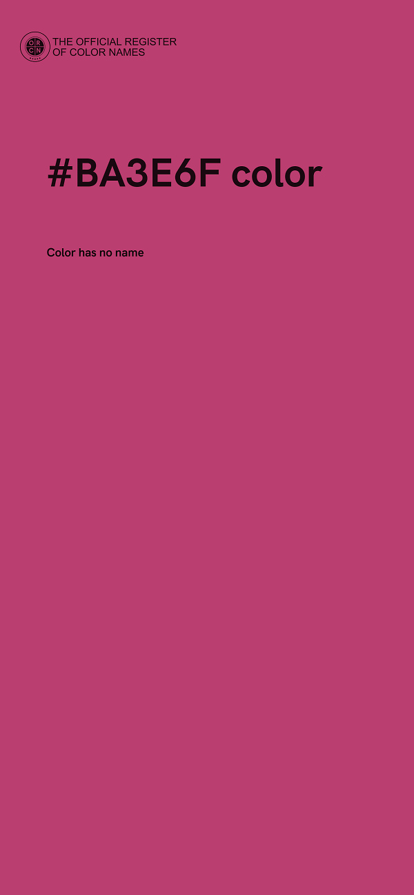 #BA3E6F color image