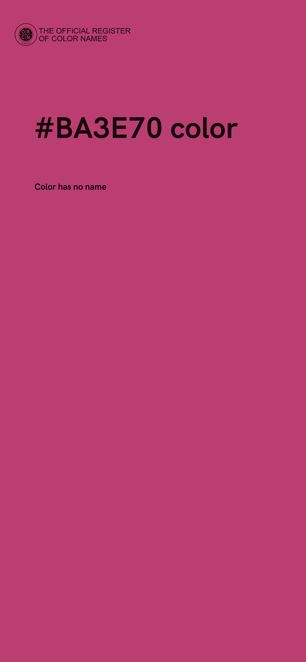 #BA3E70 color image