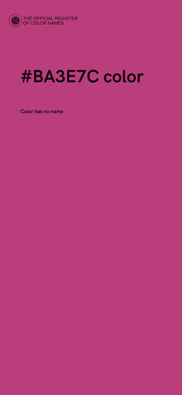 #BA3E7C color image