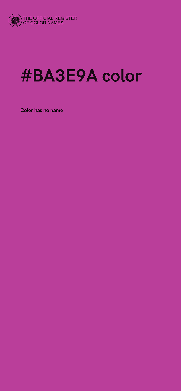 #BA3E9A color image