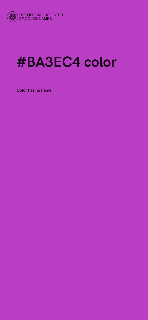 #BA3EC4 color image