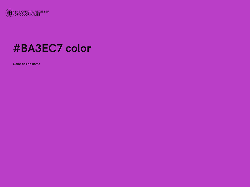 #BA3EC7 color image