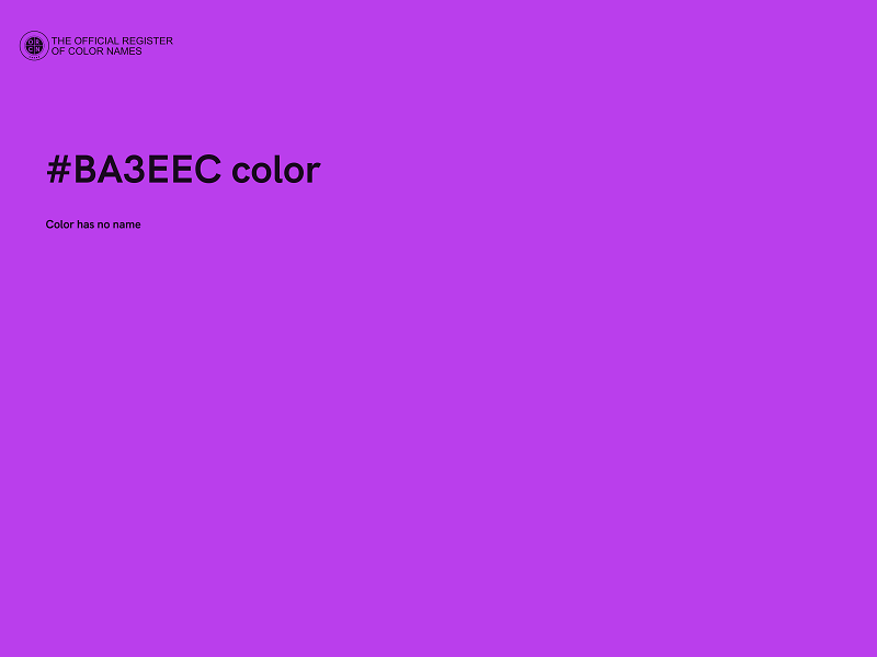 #BA3EEC color image