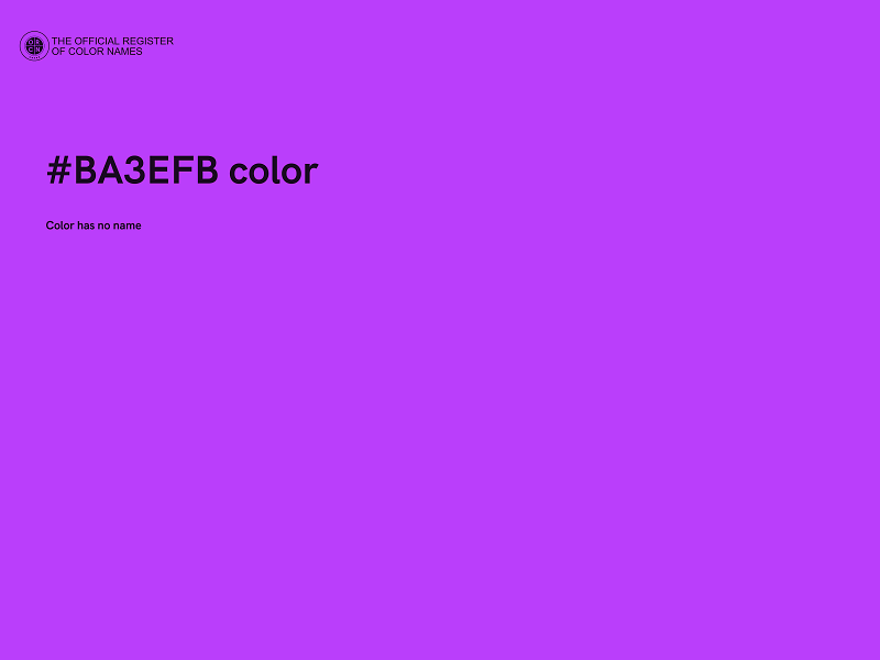 #BA3EFB color image