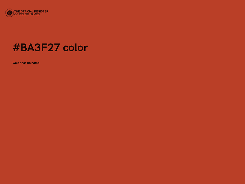 #BA3F27 color image