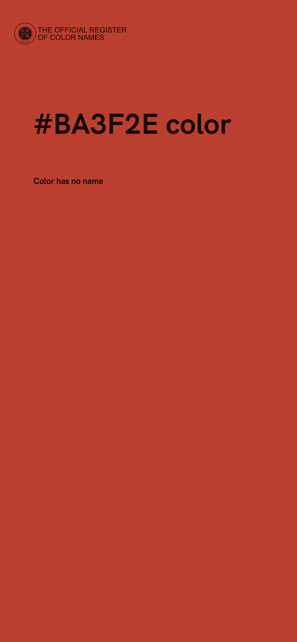 #BA3F2E color image