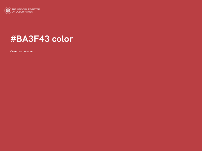 #BA3F43 color image