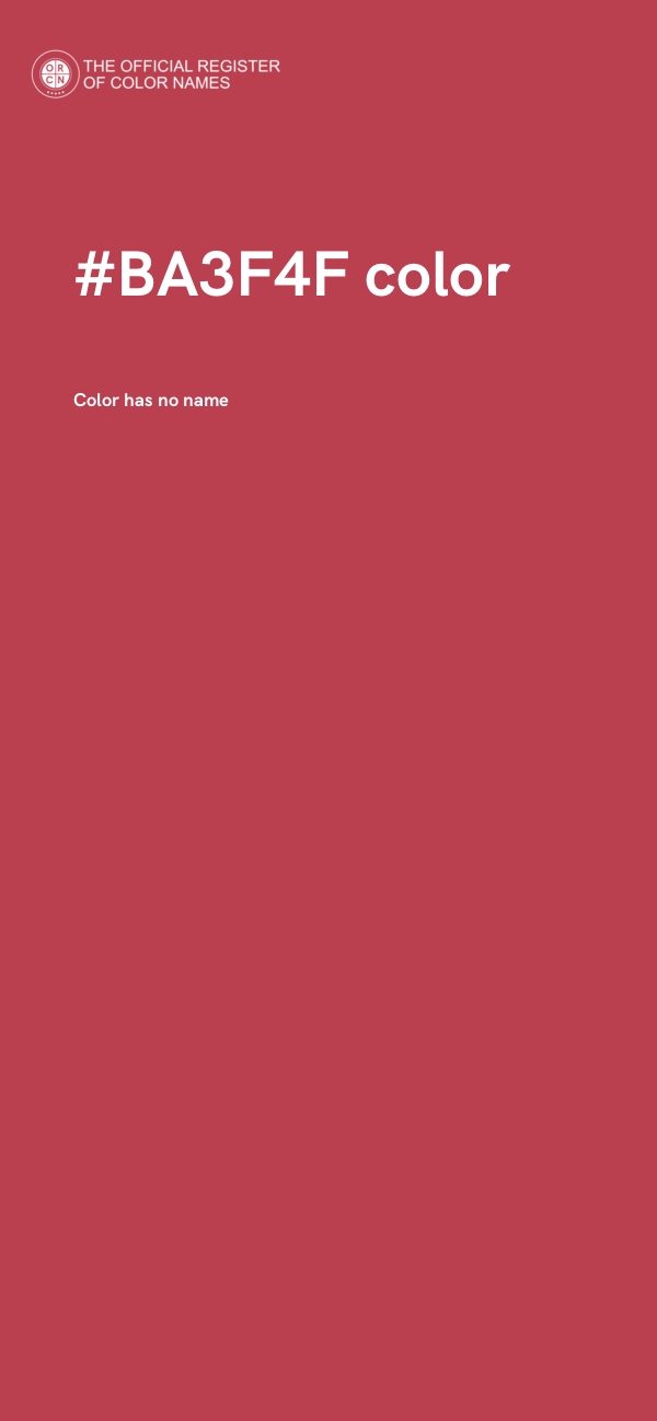#BA3F4F color image