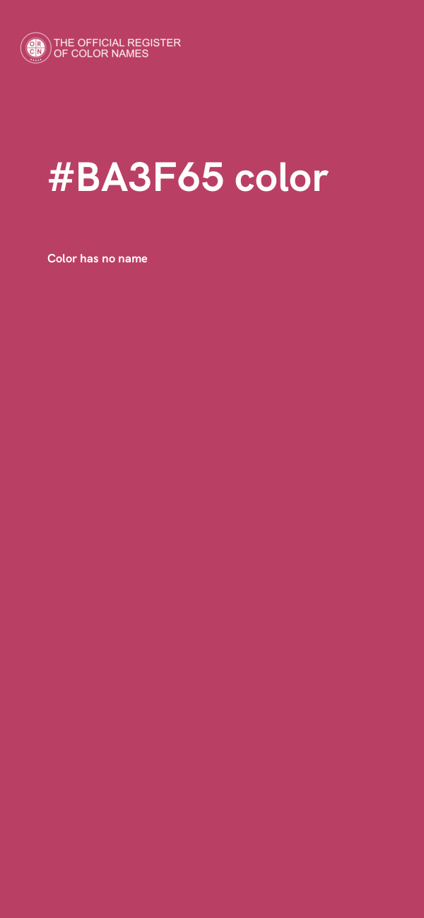 #BA3F65 color image