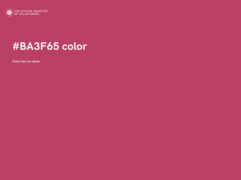 #BA3F65 color image