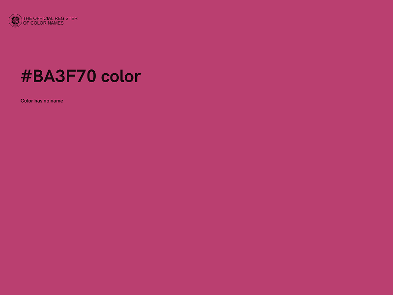 #BA3F70 color image