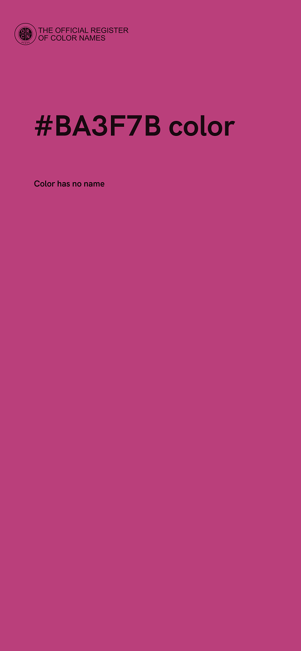 #BA3F7B color image