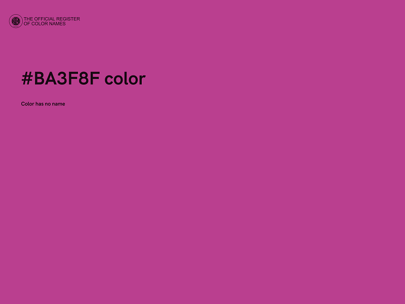 #BA3F8F color image