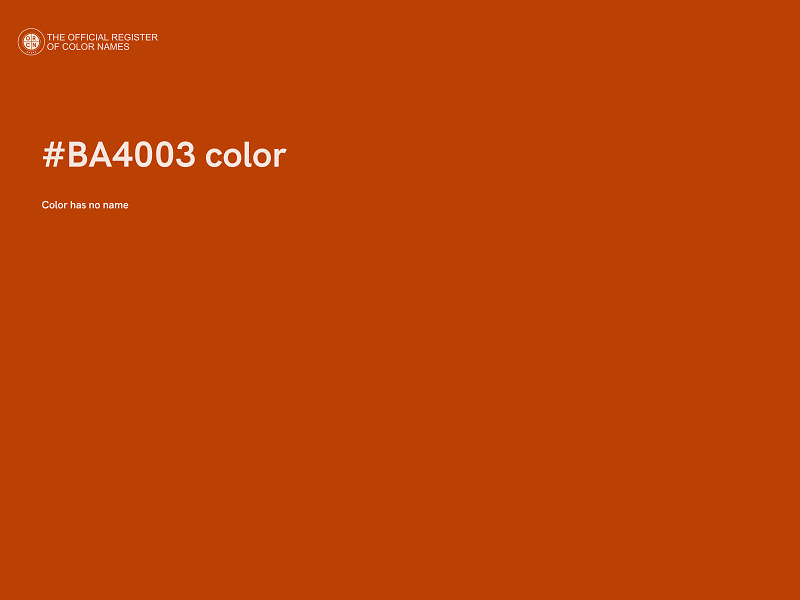 #BA4003 color image