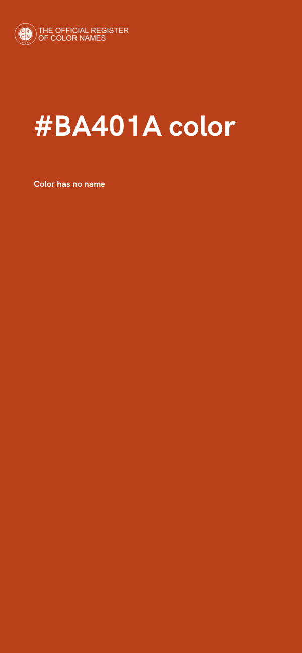 #BA401A color image