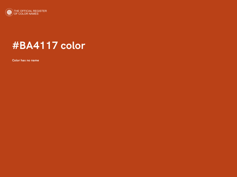 #BA4117 color image