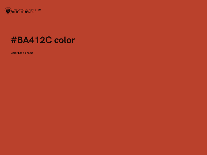 #BA412C color image
