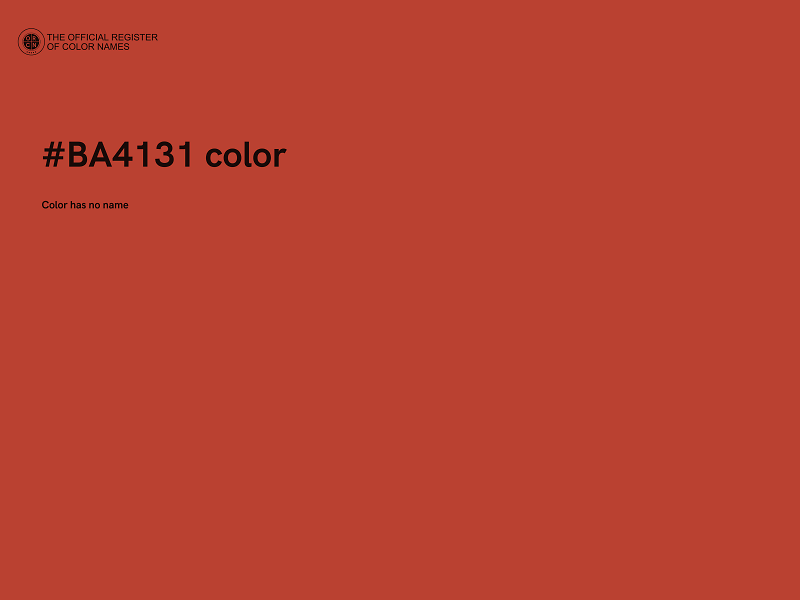 #BA4131 color image