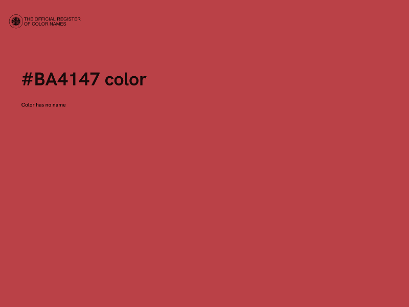 #BA4147 color image
